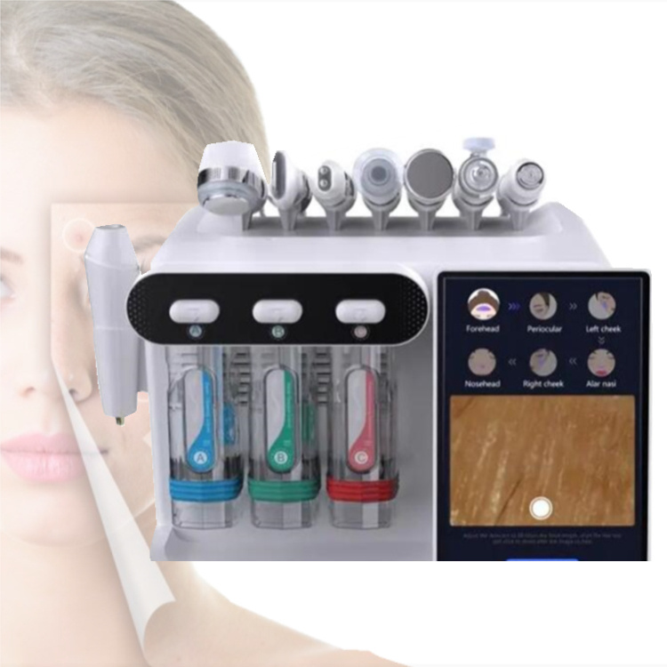 hydra facial machine with skin analyzer