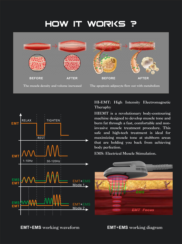 body sculpting electronic muscle stimulate machine